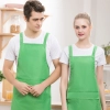 2022 candy color cheap long  halter apron super market vegetable store milk tea store  pub apron