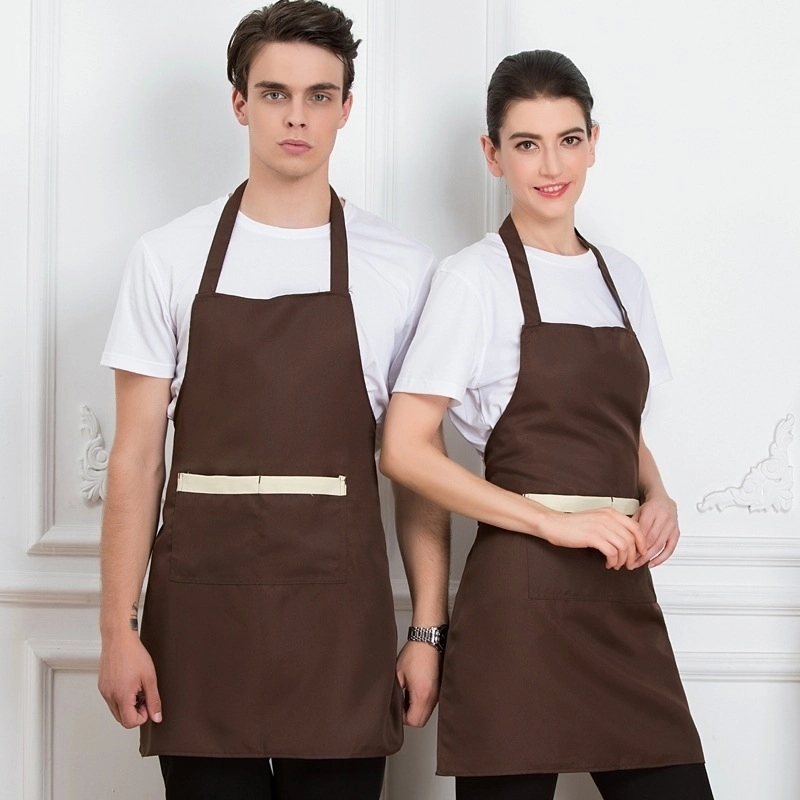 2025 cheap long  halter apron super market vegetable store milk tea store  bar  apron