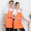2022 cheap long  halter apron super market vegetable store milk tea store  bar  apron Color color 4