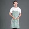 2022 light green stripes halter apron vegetable store milk tea apron friut shop apron discount Color color 1