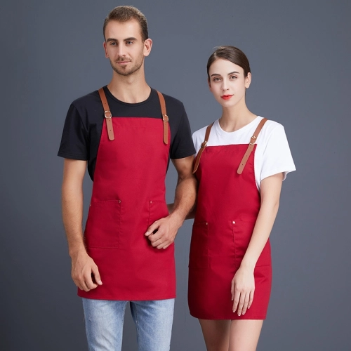 2025 Europe thicken halter apron vegetable store milk tea apron friut shop apron discount