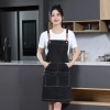 2022 upgrade Europe design canvas  fabric baker apron waiter apron household long apron