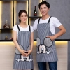 2022 Europe upgraded  canvas fabric pocket halter apron cafe water proof apron Color color 3