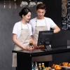 2022 Asian  fruit store work apron chef halter apron cafe pub waiter  apron