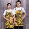 2022 high quality camouflage printing work apron chef halter apron  waiter  apron