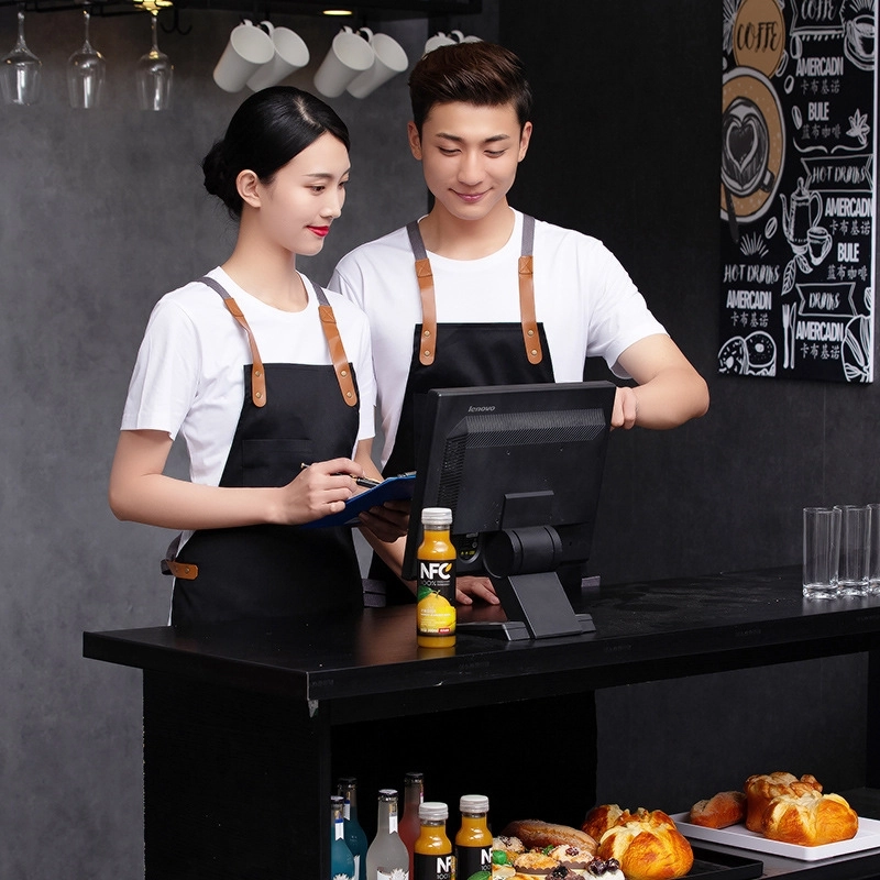 2025 high quality restaurant staff work apron chef halter apron