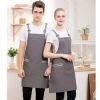 2022 simple  breathable fabric restaurant work apron chef halter apron