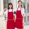2022 simple large pocket breathable fabric restaurant apron chef halter apron working apron