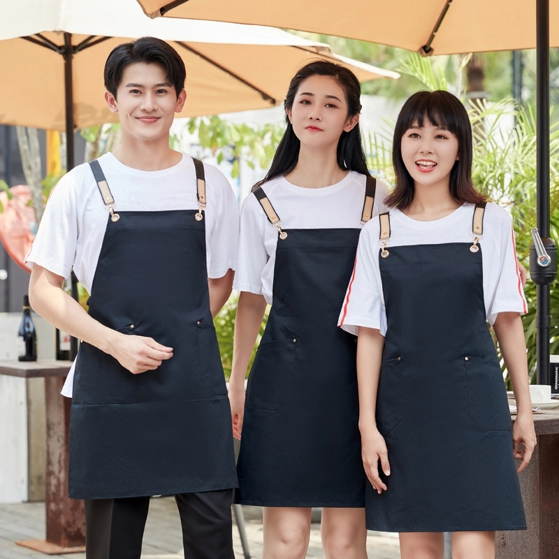 2025 simple large pocket vegetable shop restaurant apron chef halter apron working apron