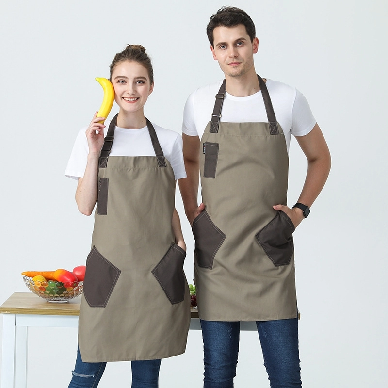 2025 fashion  canvas halter apron  fruit store apron long apron household apron custom logo supported