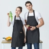 2022 fashion canvas halter apron  buy  apron for waiter chef apron caffee shop household apron Color color 4
