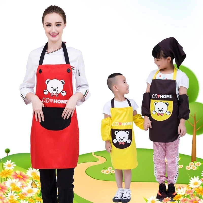 2025 Korea bear halter  housekeeping aprons  chef apron children  apron kid apron