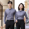 2022 fashion high quality fabric office work  shirt staff uniform women men shirt