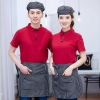 2022  fashion high quality pub  waiter waitress tshirt uniform cheap Color color 3