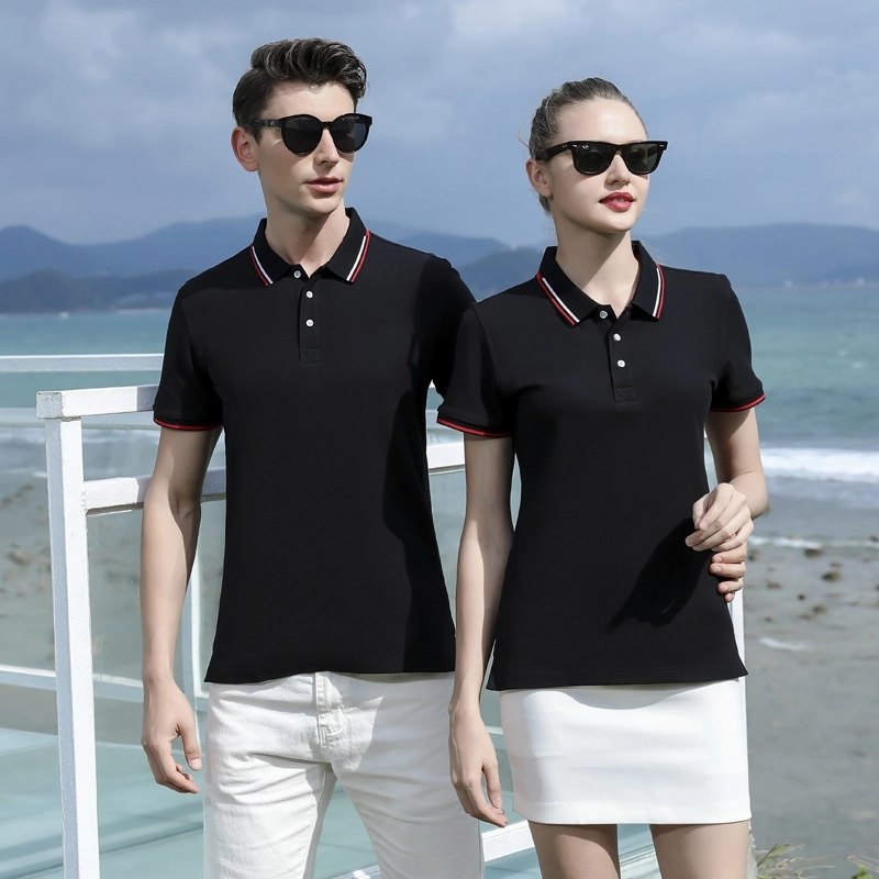 2025 show sleeve  tshirt workwear uniform wholesale price waiter t-shirt custom logo supported