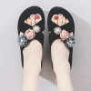 2022 fashion nice floral bead beach slipper summer  women  slipper wholesale household sipper Color color 1