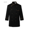 fashion double-breasted chef coat chef jacket uniform with airhole