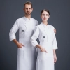 2022   Europe  design white color bread house baker cooking  coat  chef jacket uniform workwear Color White