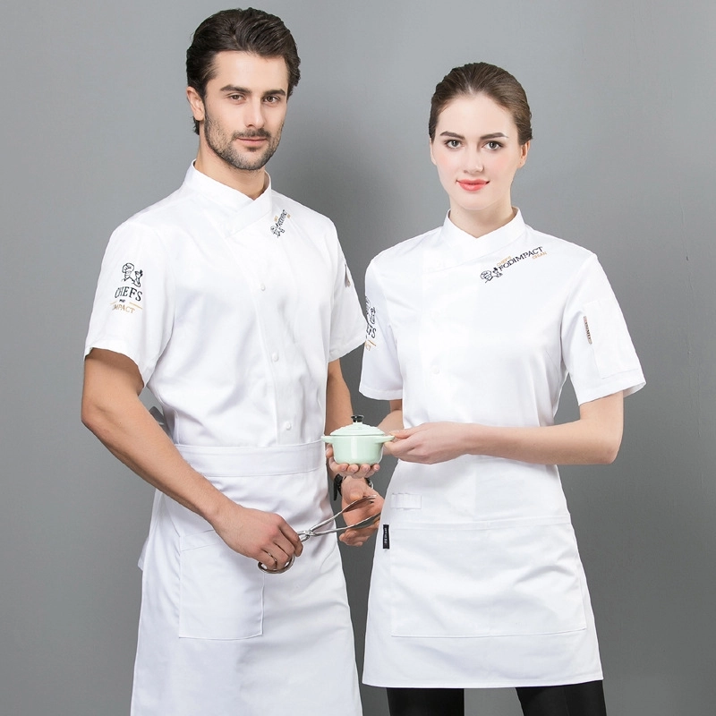 2025   summer short  sleeve bread house baker coat cooking  coat  chef jacket uniform workwear