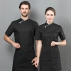 2022   summer  short sleeve mesh bread house baker  cooking  coat  chef jacket uniform workwear Color color 3