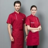 2022   summer  short sleeve chef  coat  bouble breasted chef jacket uniform workwear for chef Color color 3