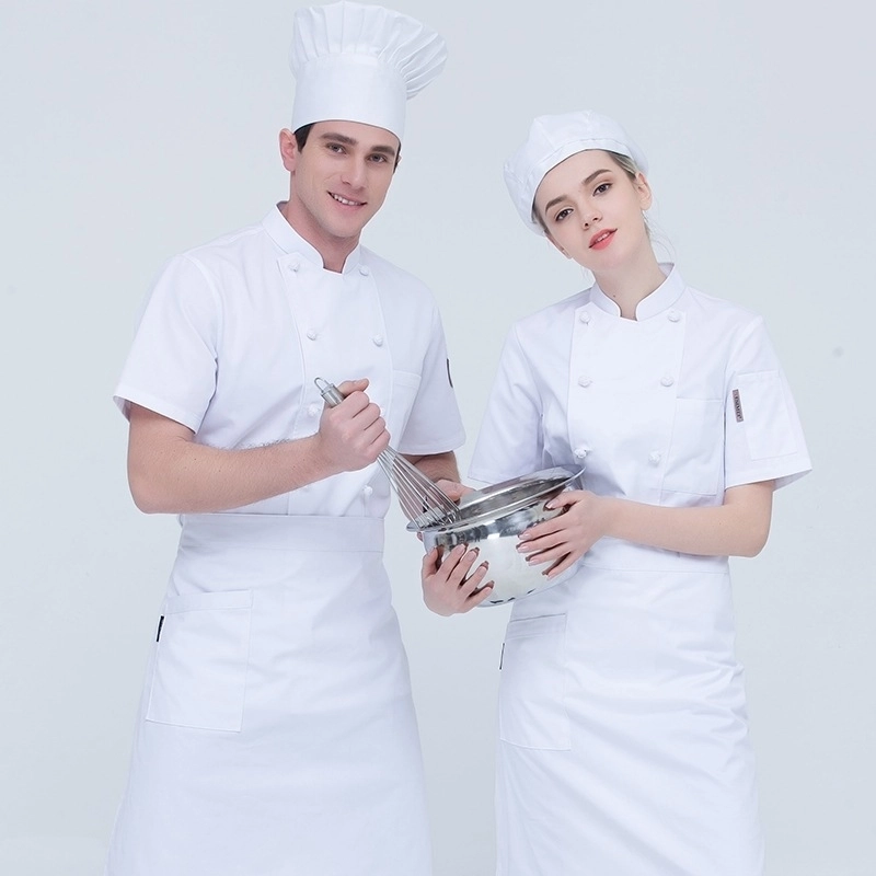 2025   summer  short sleeve chef  coat  bouble breasted chef jacket uniform workwear for chef