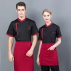 2022 short sleeve chef  coat  contract hem chef jacket uniform workwear   cheap chef clothes Color color 3