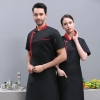 2022 summer design  thin fabric chef jacket uniform workwear restaurant   cheap chef clothing Color color 1