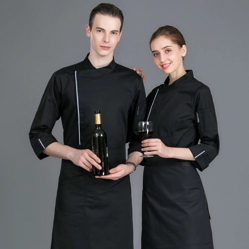 2025 zipper side opening chef jacket uniform workwear baker  chef blouse jacket