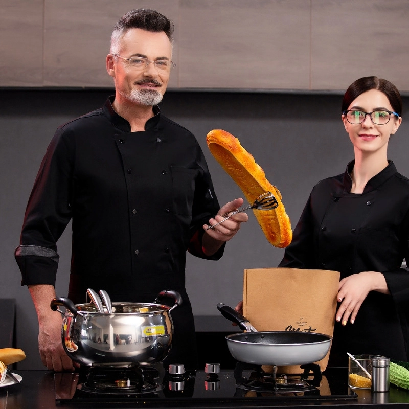 2025 fashion handsome cafe bar chef  jacket  discount bread house  baker  chef blouse jacket cheap price