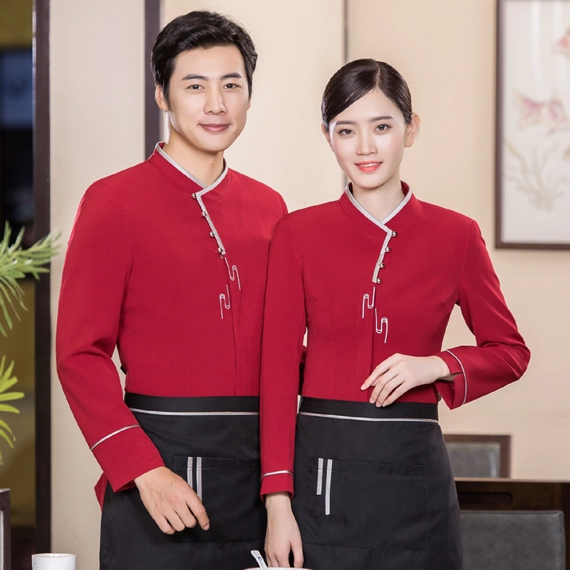 2025  Chinese style sleeve  tea house restaurant waitress waiter  blouse jacket cafe house wait staf uniform