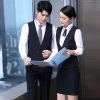 2022 fashion waiter Attendant uniform Suits vest pant shirt  cafe  wait staf uniform working wear Color color 2