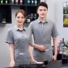 2022 wholesale young short sleeve  tea house/ hot pot waitress waiter jacket  wait staf uniform