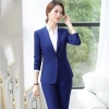 2022 fashion  upgrade slim fit business office women flight Attendant dress blazer Suits sales representative  suit Color color 2
