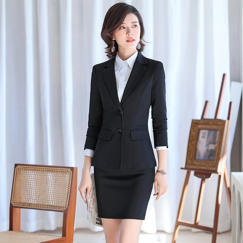 2025 fashion  upgrade business office women flight Attendant dress blazer Suits sales representative  men suit