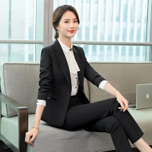 Asian  nice business office lady women suit female pant suit  uniform