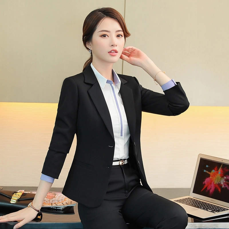 2025 two buttons business office lady women work suit female  pant suit  work wear
