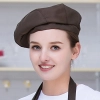 high quality Europe restaurant pub unisex waiter beret hat waitress cap Color color 7