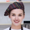 high quality Europe restaurant pub unisex waiter beret hat waitress cap Color color 16