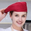 high quality Europe restaurant pub unisex waiter beret hat waitress cap Color color 21
