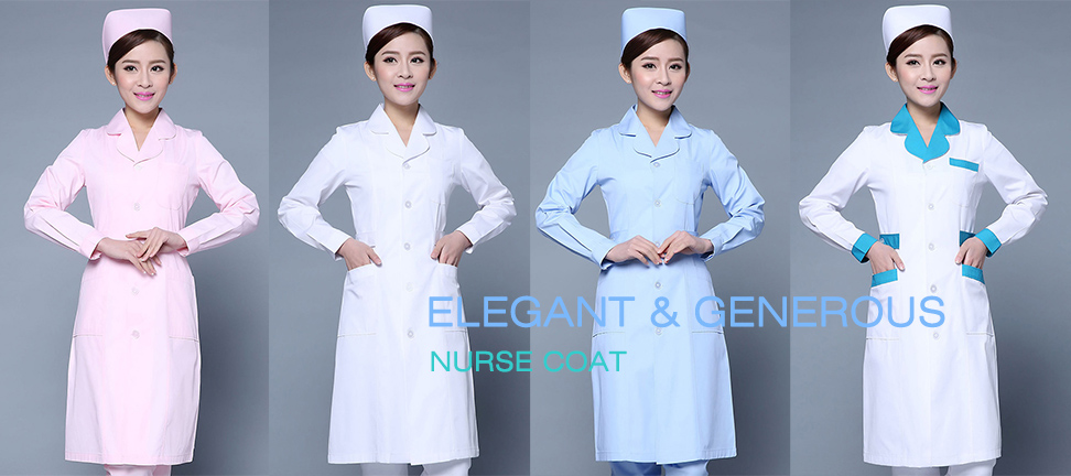 long sleeve women nurse coat jacket lab coat