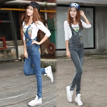 new design autumn outfit sexy zipper patchwork young women's jumpsuits rompers overalls