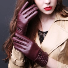 thicken warm argyle women driver gloves