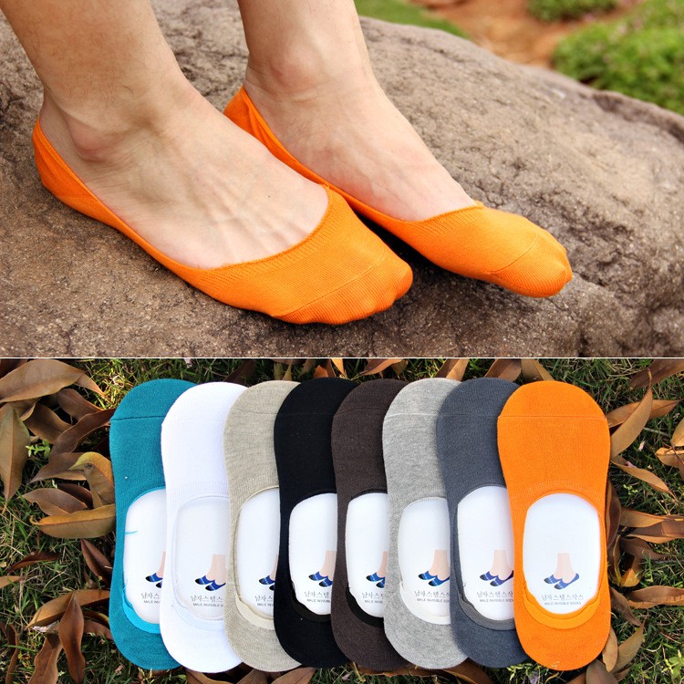 summer thin candy anti-skidding invisible men's socks