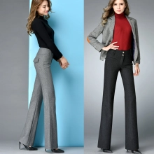 Noble upgraded winter wool bell bottom pant trousers