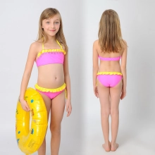 heart print child girl swimwear wholesale