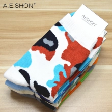  camouflage print ankle socks for man