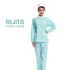 fashion design long sleeve nurse blouse + pant uniform