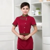 China uniform customization waiter waitress uniform Color red women