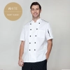 Europe America design short/ long sleeve unisex cook coat chef uniform Color white short sleeve